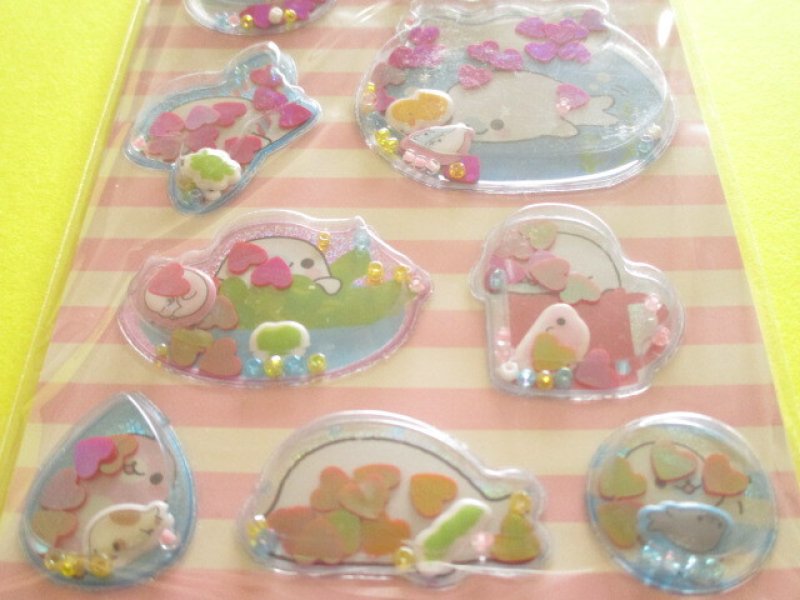 Photo2: Kawaii Cute Air-in Mascot Stickers Sheet San-x Universe *mamegoma (SE72404)