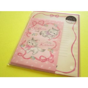 Photo: Kawaii Cute Letter Set Gaia *Retro Animal (466864-Kittens) 