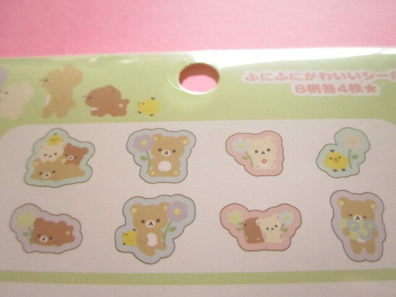 Photo2: Kawaii Cute Funi Funi Seal Bits Sticker Flakes Sack San-x *Rilakkuma (SE71703)