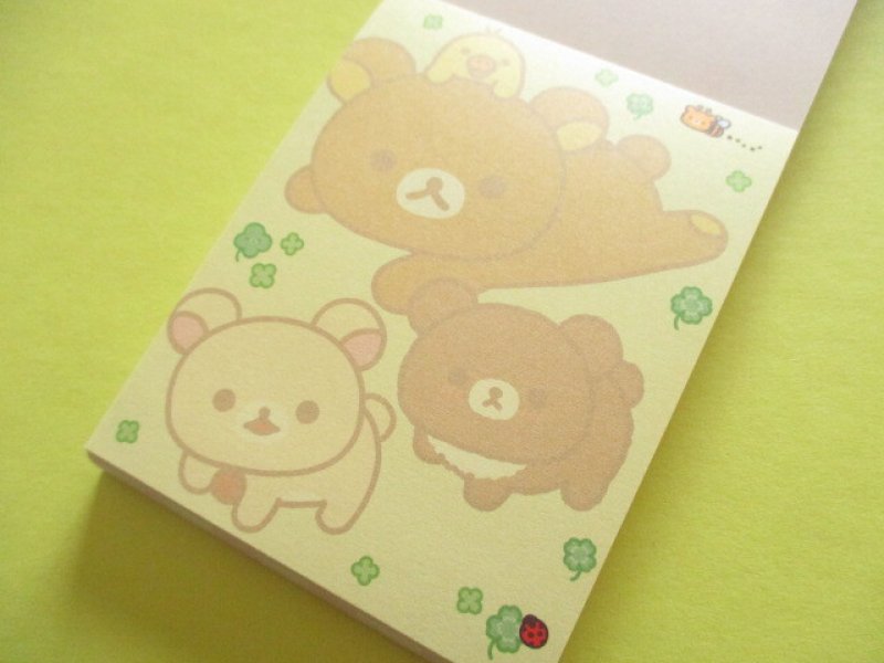 Photo1: Kawaii Cute Mini Memo Pad Rilakkuma San-x *チャイロイコグマのくまきゅんDays (MH30701-1)
