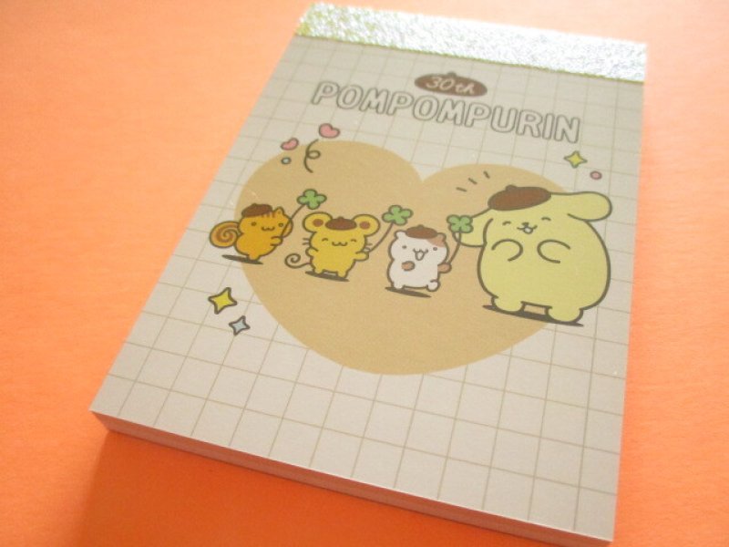 Photo1: Kawaii Cute Item Collection Mini Memo Pad POMPOMPURIN Sanrio *ほめてほめられ30th (137858) (1)