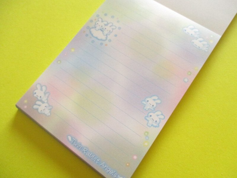 Photo1: Kawaii Cute Large Memo Pad San-x *Twin Rabbit Angels (MH31201)
