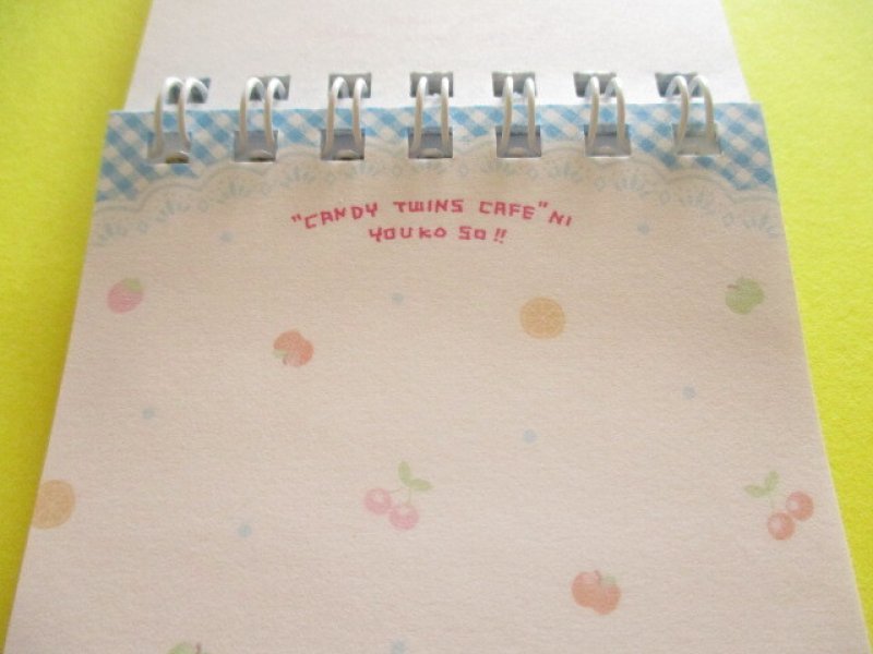 Photo2: Kawaii Cute Spiral Medium Memo Pad Candy Twins Q-LiA *Parfait (00171)