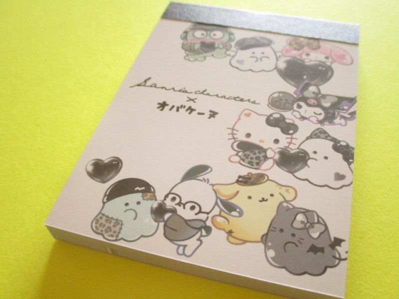 Photo1: Kawaii Cute Mini Memo Pad Sanrio Characters × Obakenu Crux *White (137406） (1)