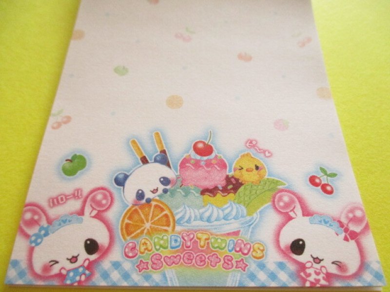 Photo3: Kawaii Cute Spiral Medium Memo Pad Candy Twins Q-LiA *Parfait (00171)
