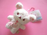 Photo: Kawaii Cute Sakura Rilakkuma Plush Doll Keychain Charm San-x *Korilakkuma (MV69401)