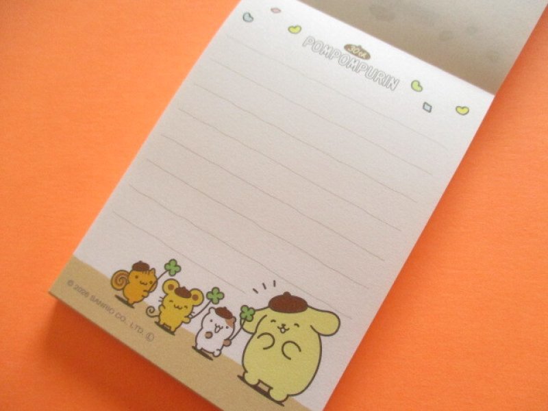 Photo1: Kawaii Cute Item Collection Mini Memo Pad POMPOMPURIN Sanrio *ほめてほめられ30th (137858)
