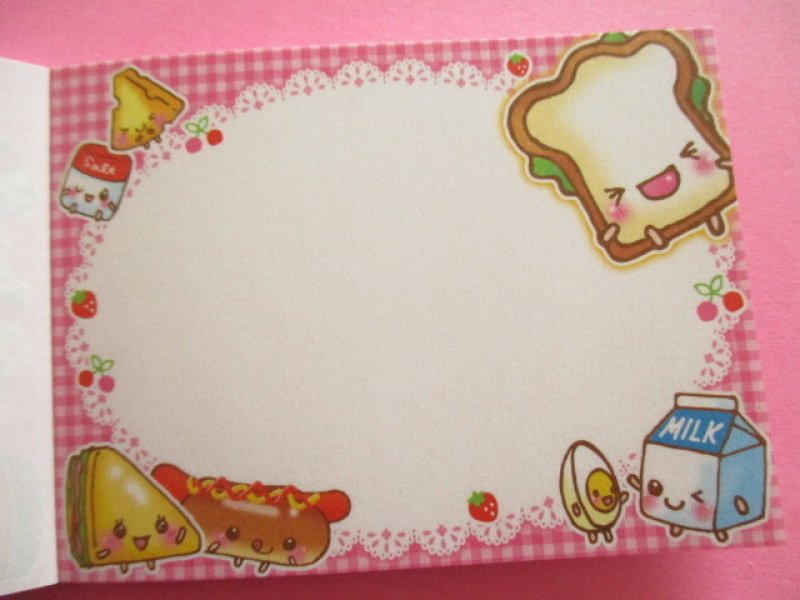 Photo2: Kawaii Cute Mini Memo Pad Crux *はっぴぃランチサンドっち (138407)