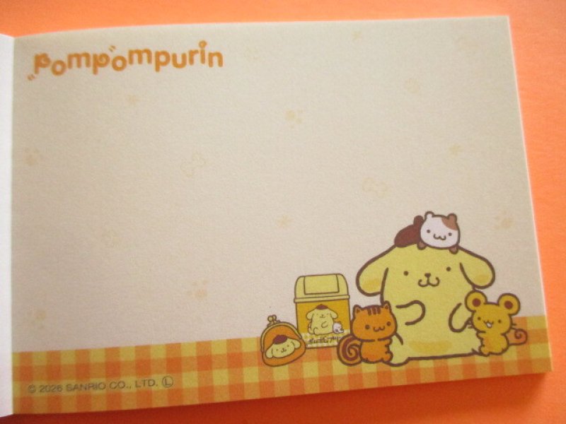 Photo2: Kawaii Cute Item Collection Mini Memo Pad POMPOMPURIN Sanrio *ぎゅうぎゅう(137857)