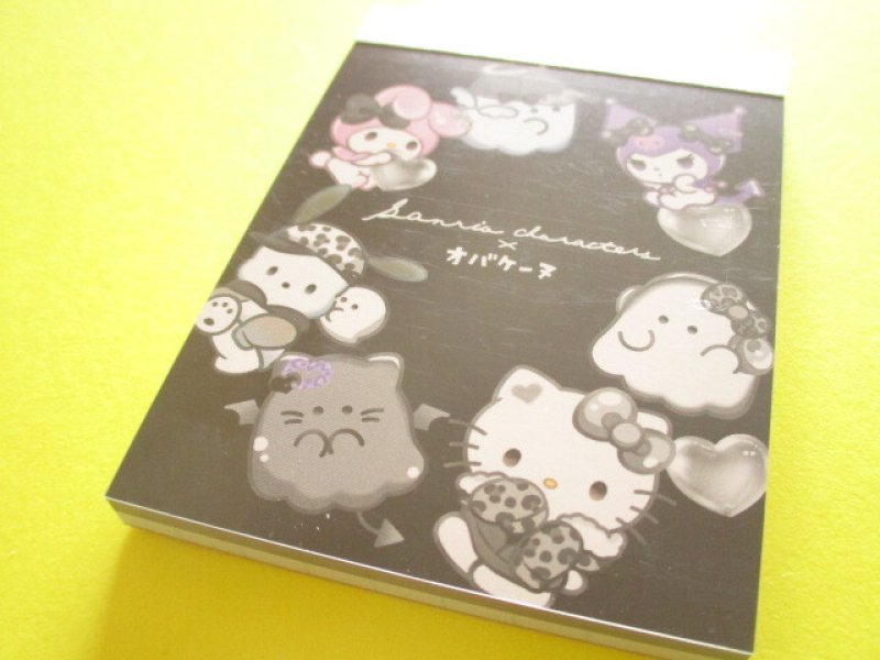Photo1: Kawaii Cute Mini Memo Pad Sanrio Characters × Obakenu Crux *Black (137407） (1)