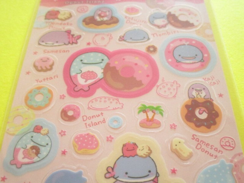 Photo1: Kawaii Cute Sticker Sheet Jinbesan San-x *Donut Island (SE72502)