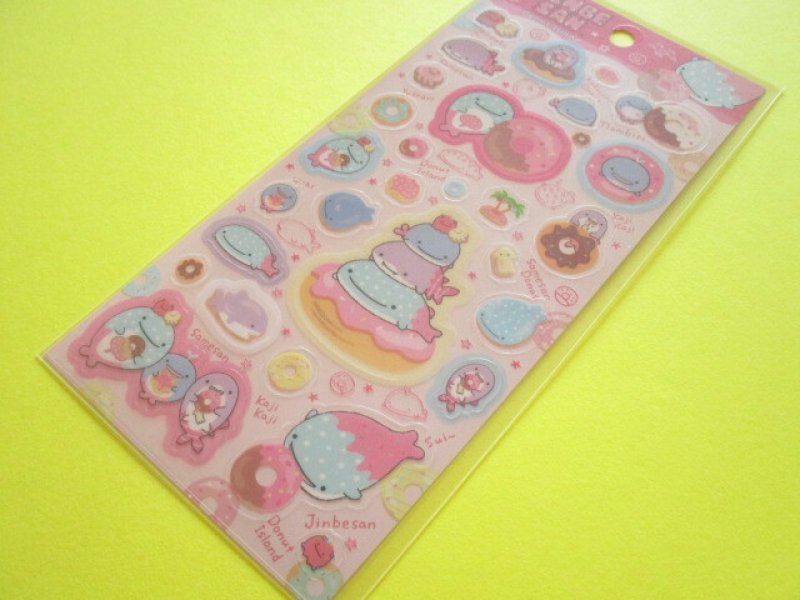 Photo1: Kawaii Cute Sticker Sheet Jinbesan San-x *Donut Island (SE72502) (1)