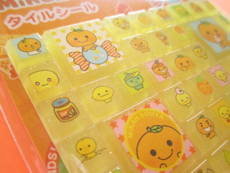 Photo2: Kawaii Cute Tile Stickers Sheet San-x *Mikan Bouya (SE72703)