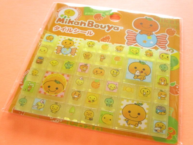 Photo1: Kawaii Cute Tile Stickers Sheet San-x *Mikan Bouya (SE72703) (1)
