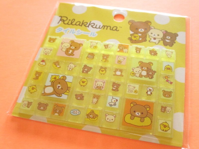 Photo1: Kawaii Cute Tile Stickers Sheet San-x *Rilakkuma (SE72704) (1)