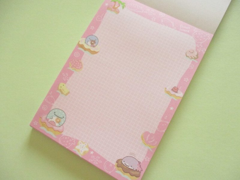Photo1: Kawaii Cute Large Memo Pad Jinbesan San-x *Donut Island (MH31301)