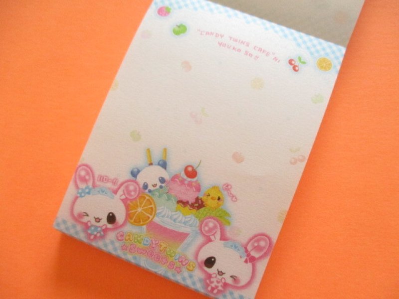 Photo1: Kawaii Cute Kirakira Glitter Mini Memo Pad Q-LiA *Candy Twins (00196)