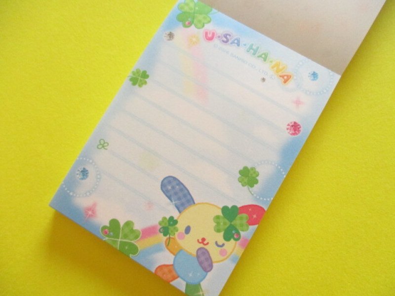 Photo1: Kawaii Cute Item Collection Mini Memo Pad U*SA*HA*NA Sanrio *Happy Clover Days (307734)