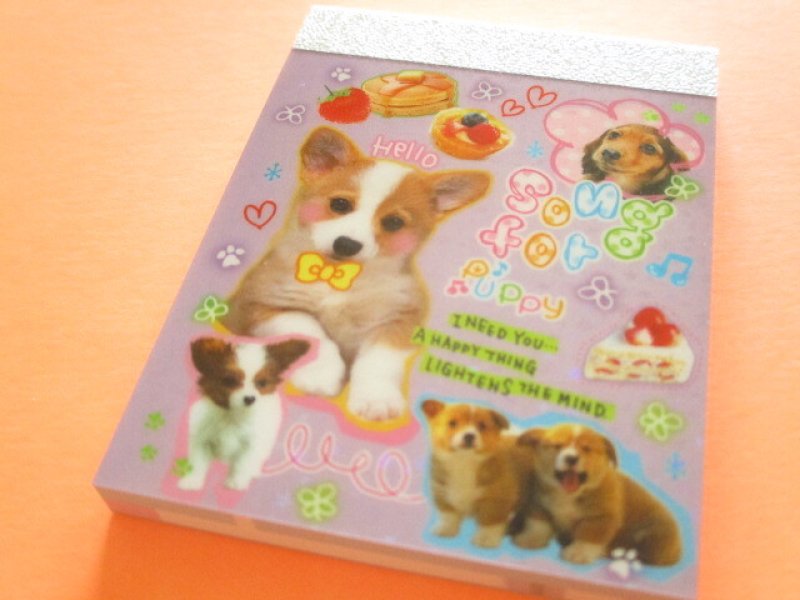 Photo1: Kawaii Cute Kirakira Glitter Memo Pad Q-LiA *Song For Puppy (00198) (1)