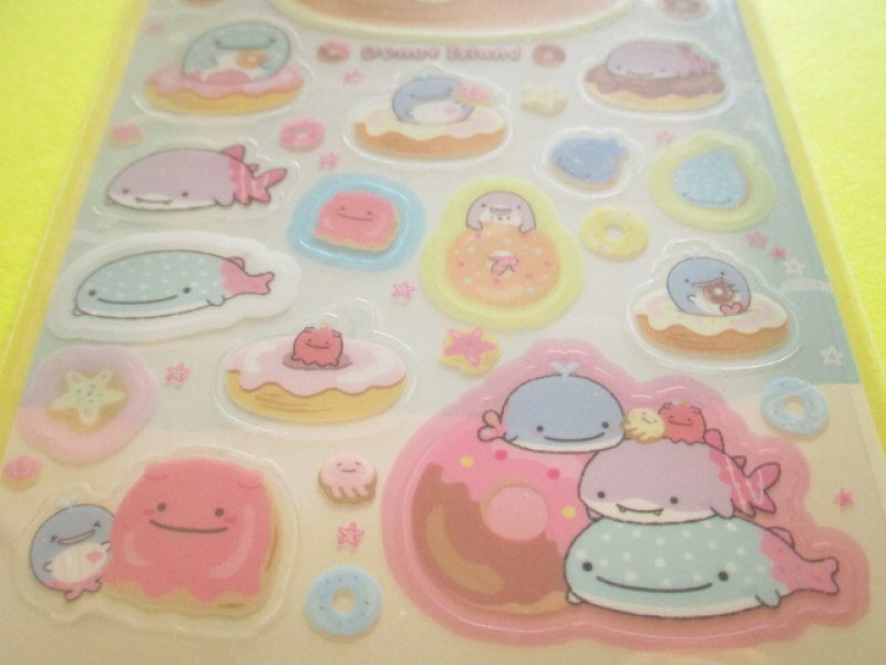 Photo2: Kawaii Cute Sticker Sheet Jinbesan San-x *Donut Island (SE72501)