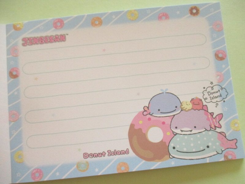 Photo3: Kawaii Cute Large Memo Pad Jinbesan San-x *Donut Island (MH31302)