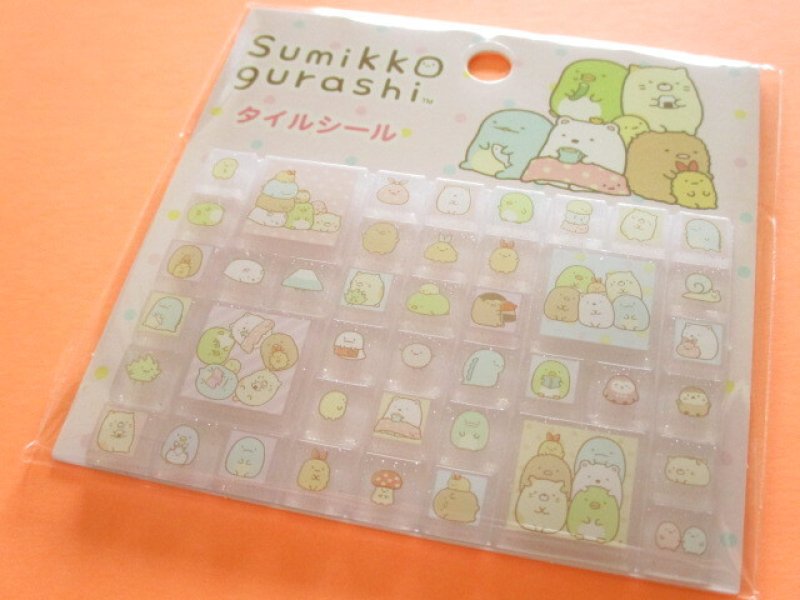 Photo1: Kawaii Cute Tile Stickers Sheet San-x *Sumikkogurashi (SE72707) (1)
