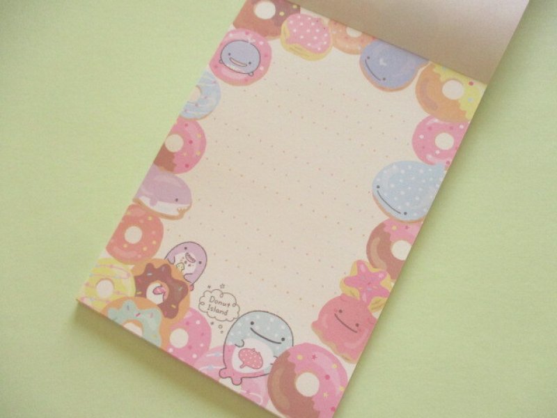 Photo3: Kawaii Cute Large Memo Pad Jinbesan San-x *Donut Island (MH31301)
