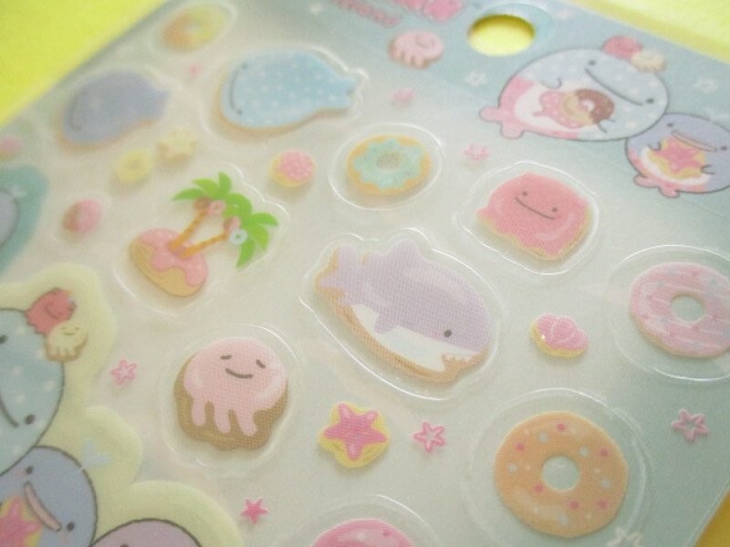 Photo3: Kawaii Cute Sticker Sheet Jinbesan San-x *Donut Island (SE72501)