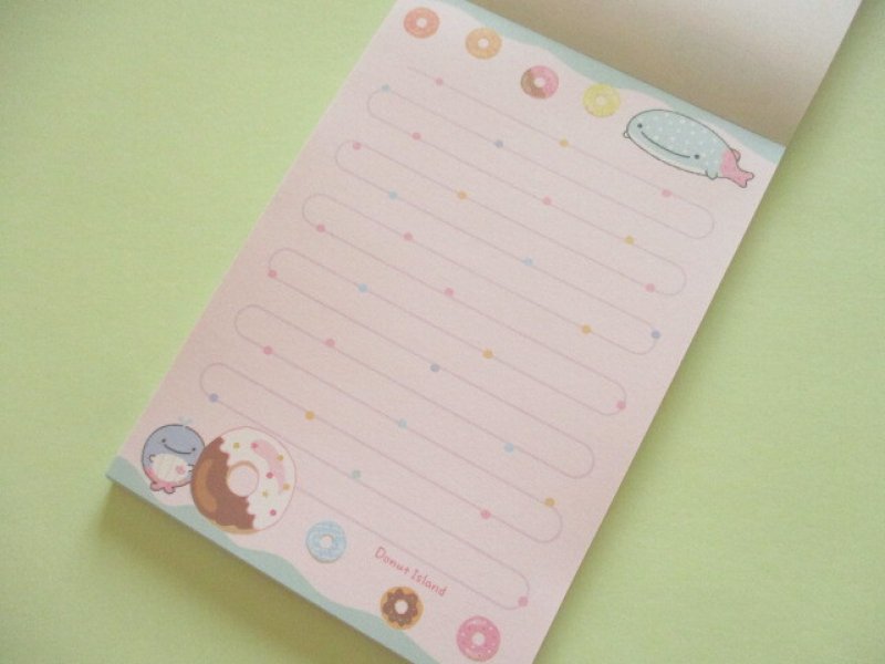 Photo2: Kawaii Cute Large Memo Pad Jinbesan San-x *Donut Island (MH31301)