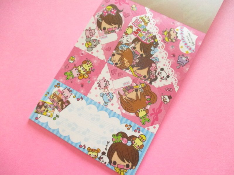 Photo2: Kawaii Cute Kirakira Glitter Large Memo Pad Q-LiA *Happy Shake (00201)