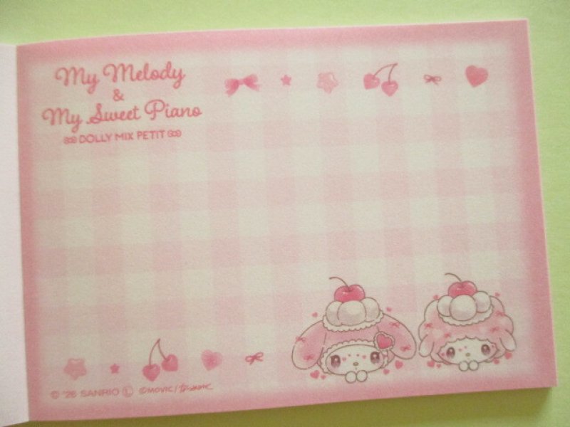 Photo2: Kawaii Cute Mini Memo Pad Dolly Mix Sanrio *My Melody & My Sweet Piano (137675)