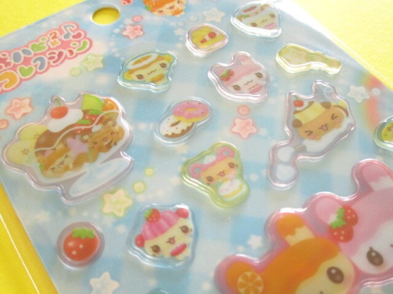 Photo3: Kawaii Cute Sticker Sheet 平成ハピ×2 コレクション San-x *ふわふわケーキをつくったよ.(SE74505)
