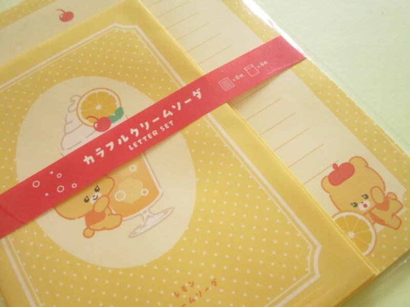 Photo1: Kawaii Cute Letter Set Colourful Cream Soda Kyowa *Lemon Cream Soda (42-240 Yellow)