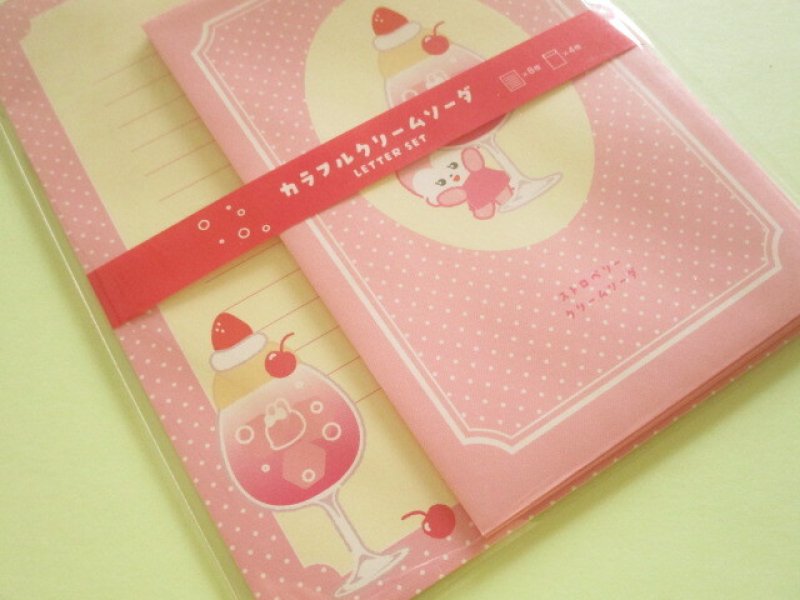 Photo1: Kawaii Cute Letter Set Colourful Cream Soda Kyowa *Strawberry Cream Soda (42-240 Pink)