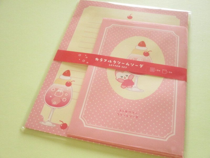 Photo1: Kawaii Cute Letter Set Colourful Cream Soda Kyowa *Strawberry Cream Soda (42-240 Pink) (1)