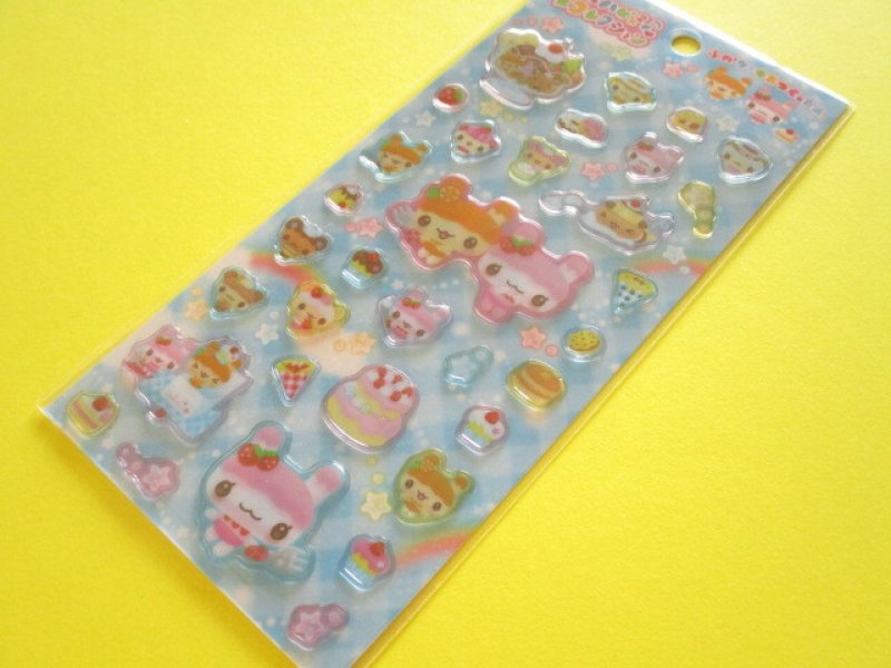 Photo1: Kawaii Cute Sticker Sheet 平成ハピ×2 コレクション San-x *ふわふわケーキをつくったよ．(SE74505) (1)