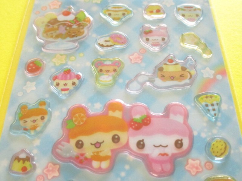 Photo1: Kawaii Cute Sticker Sheet 平成ハピ×2 コレクション San-x *ふわふわケーキをつくったよ.(SE74505)