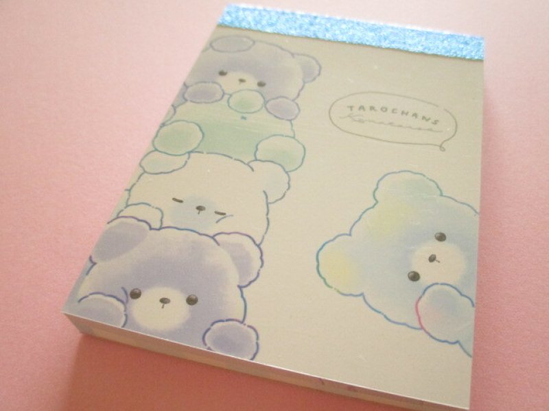 Photo1: Kawaii Cute Tarochans Mini Memo Pad Crux *クマタロブルー (139291) (1)