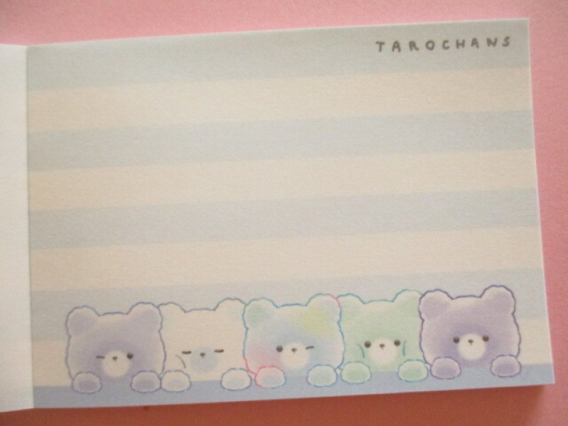 Photo2: Kawaii Cute Tarochans Mini Memo Pad Crux *クマタロブルー (139291)