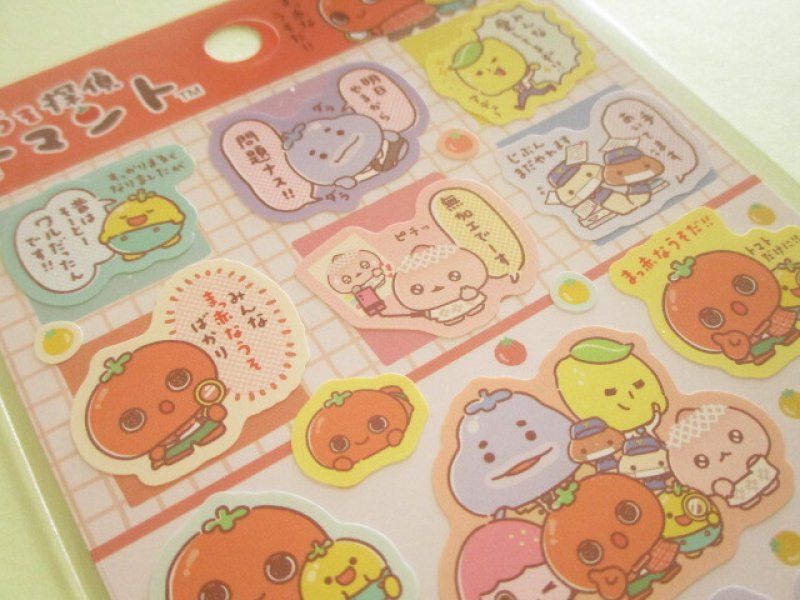 Photo3: Kawaii Cute Stickers Sheet うそ探偵 Tomanto San-x *まっ赤なうそだ！トマトのようにね! (SE72801)