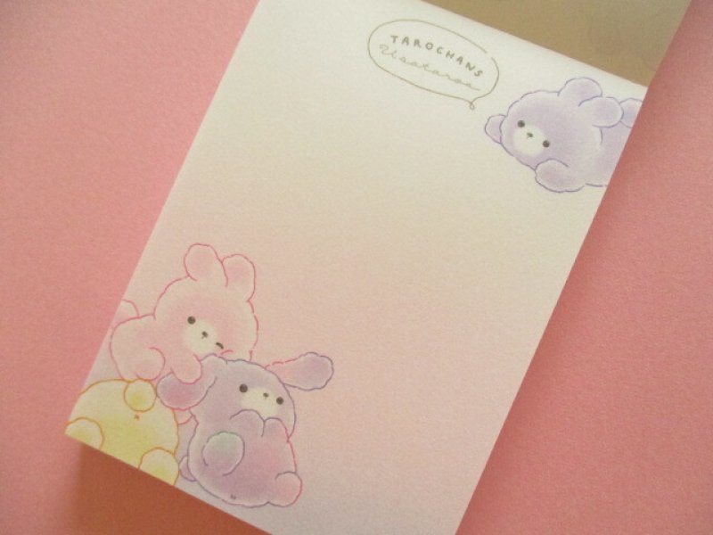 Photo1: Kawaii Cute Tarochans Mini Memo Pad Crux *ウサタロピンク (139292)