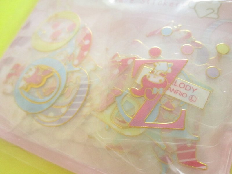 Photo1: Kawaii Cute The Alphabet Sticker Flakes Sack Clothes Pin *My Melody (US-84139)