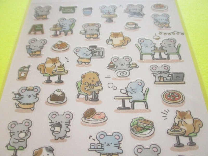 Photo1: Kawaii Cute Stickers Sheet Gaia *ネズミのカフェ (466843-2)
