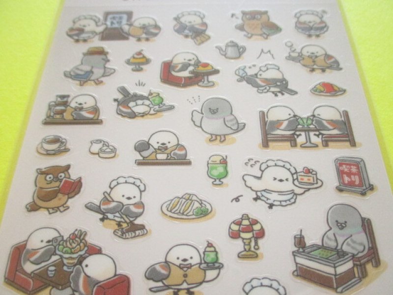 Photo1: Kawaii Cute Stickers Sheet Gaia *シマエナガの純喫茶 (466843-1)
