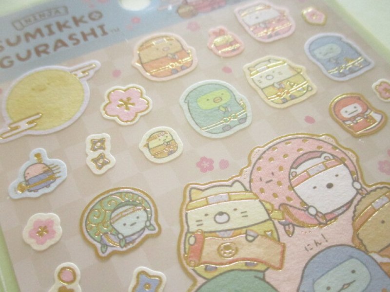 Photo3: Kawaii Cute Stickers Sheet Sumikkogurashi San-x *忍者 (SE73001)