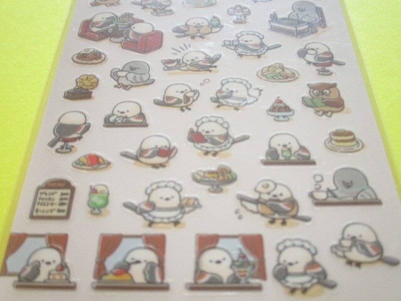Photo2: Kawaii Cute Stickers Sheet Gaia *シマエナガの純喫茶 (466843-1)