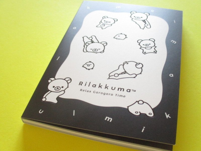 Photo1: Kawaii Cute Large Memo Pad Basic Rilakkuma San-x *Monochrome (MH31502) (1)