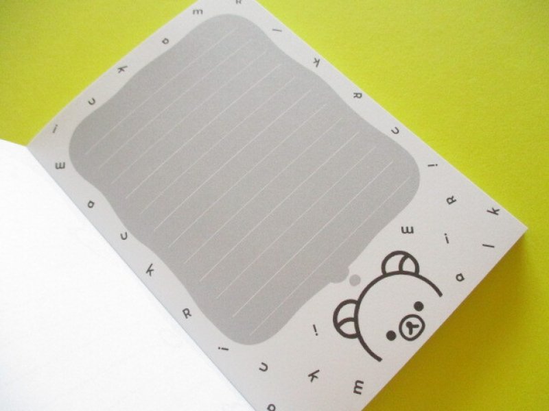 Photo1: Kawaii Cute Large Memo Pad Basic Rilakkuma San-x *Monochrome (MH31502)