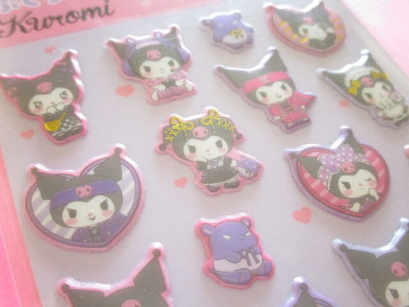 Photo3: Kawaii Cute Puffy Stickers Sheet Sanrio *Kuromi (409739)