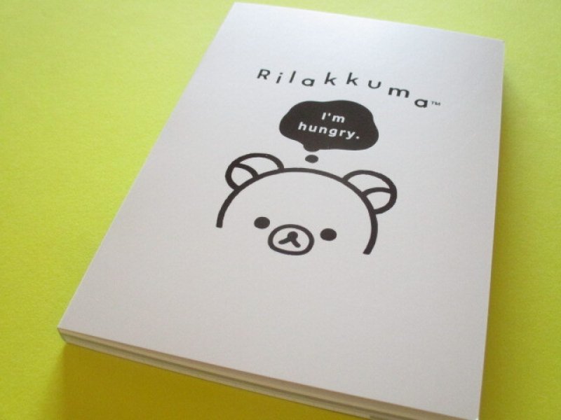 Photo1: Kawaii Cute Large Memo Pad Basic Rilakkuma San-x *Monochrome (MH31501) (1)